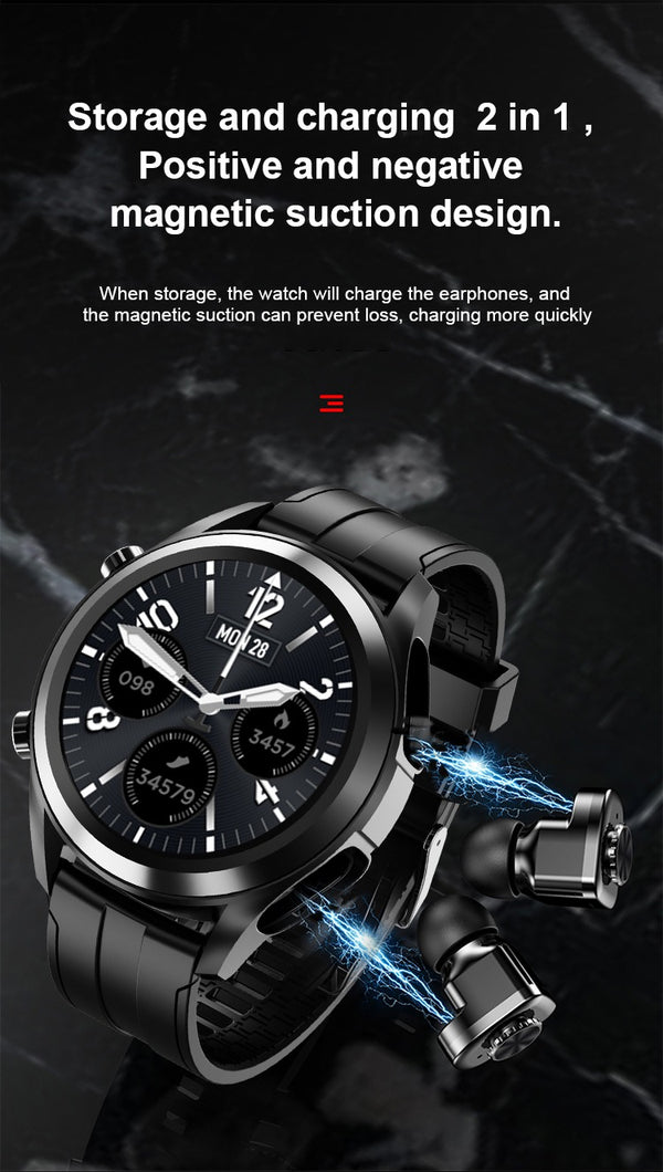 2 In 1 smart watch with earbuds - Brite