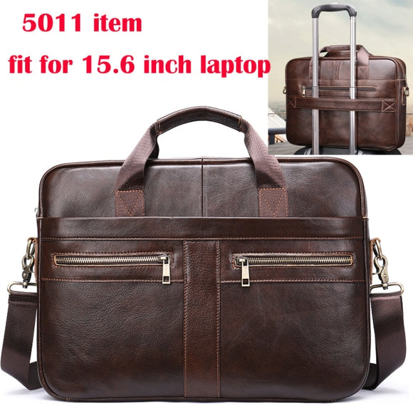 WESTAL Bag Genuine Leather Men Briefcase for Laptop - Brite